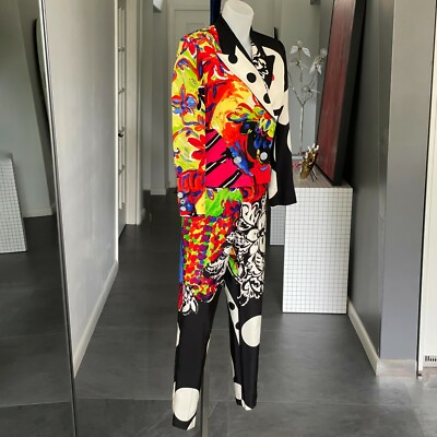 GIANNI VERSACE pant suit Pop Art print size IT 40/42 from S