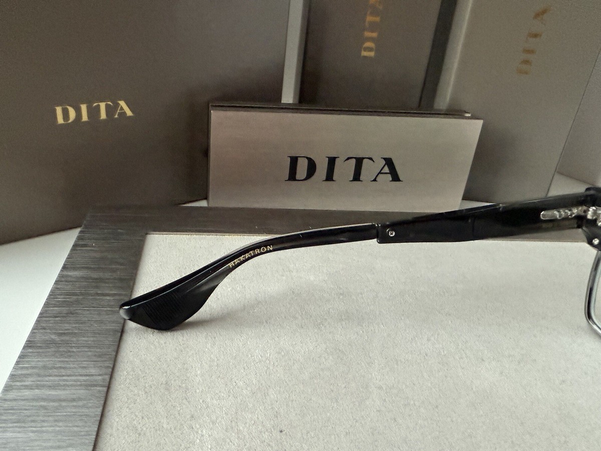 DITA HAKATRON DTX 410-A-02 Antique Silver Black Swirl Eyeglasses 