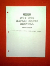 ROPER SEARS TRACTOR SLEEVE HITCH DRAG HARROW ATTACHMENT # TR500AR PARTS MANUAL