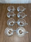 8 Coffee Cups Clear Glass The Continental Can Company 1960's ?