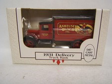 Ertl 1931 Anheuser Busch Delivery Truck Bank 1/34 Die-Cast 7574