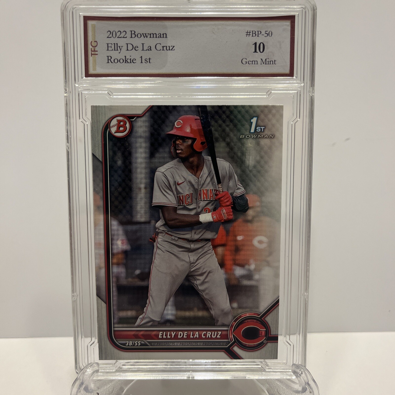 2022 Bowman 1st Elly De La Cruz Rookie #BP-50 TFG GEM MINT 10.