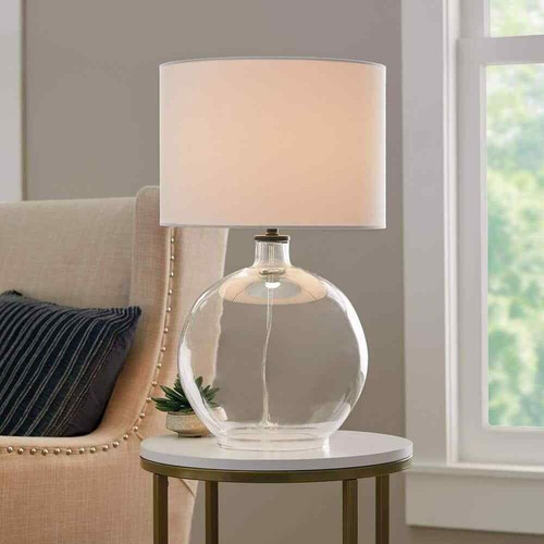 Hampton Bay Windmere 21.5 in Clear Glass Table Lamp - Picture 2 of 13