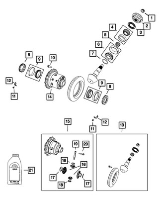 Genuine Mopar Ring And Pinion Gear Kit 68477673AA