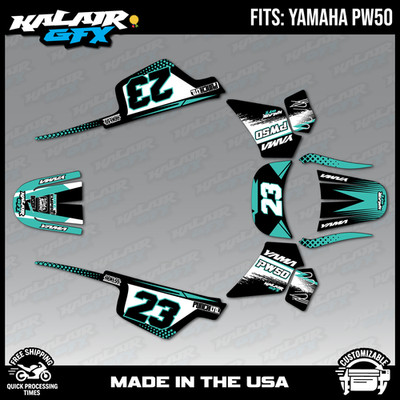 Graphics Kit for Yamaha PW50 (1990-2023) PW-50 PW 50 Evader Series - Teal