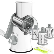 ROTARY CHEESE GRATER Shredder Vegetable Slicer Nut Grinder Peeler By OUROKHOME