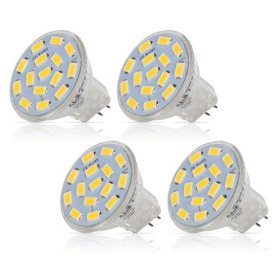 [4 Pack] LED MR11 3W 20W 12V Halogen Replacement GU4 Bi-Pin 5000K Daylight