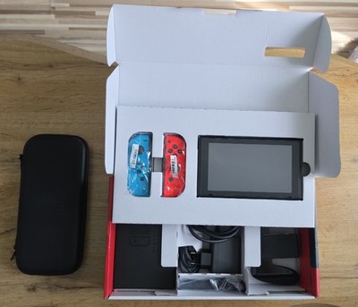 Nintendo Switch Konsole mit Originalverpackung und allem, Komplett, Neuwertig