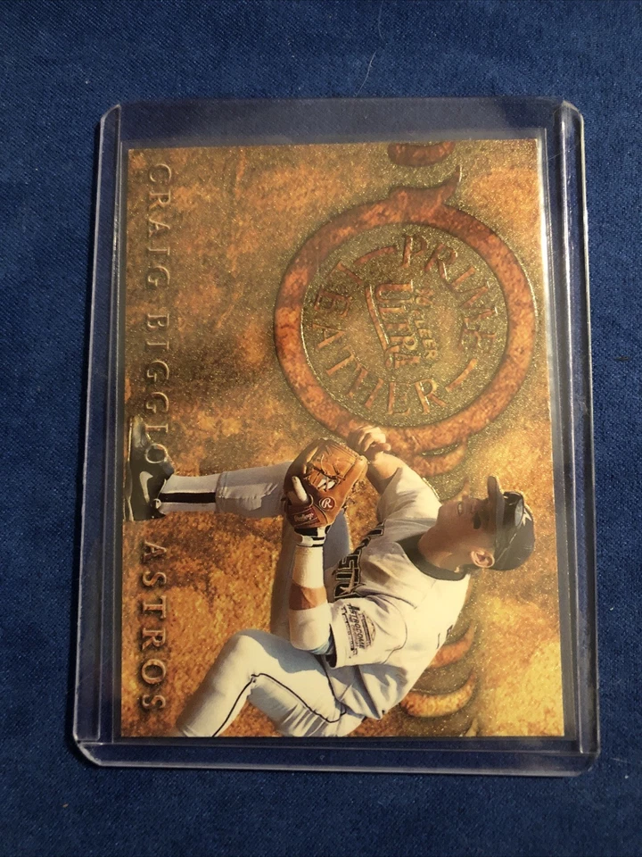 1996 Fleer Ultra - Prime Leather Craig Biggio #12 - Image 3 of 4