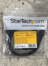 StarTech Display Port 1.4 Cable UHD Latching Connectors 2m 6.6ft DP to DP 8K