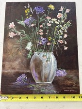 HELEN DAYTON OIL PAINTING Still Life Floral Bouquet 2004 On Panel