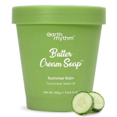 Earth Rhythm Summer Rain Butter Cream Soap Moisturizes Skin, Make Skin Soft 160g