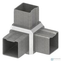 Edelstahl Verbinder EckstüCk 90° FüR Rohr 40X40X3Mm, Zum Stecken, V4A