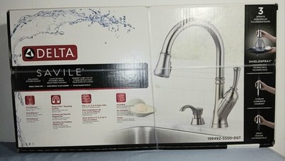 Delta Faucet Leland Single-Handle Kitchen Sink Faucet Savile 19949Z-SSSD-DST