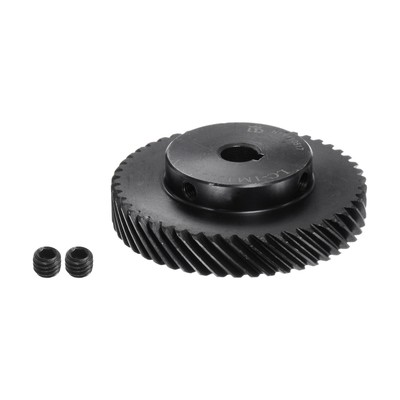 Helical Gear 10mm Inner Dia 48T 1 Mod Hardened Steel Motor Gear, Left Direction