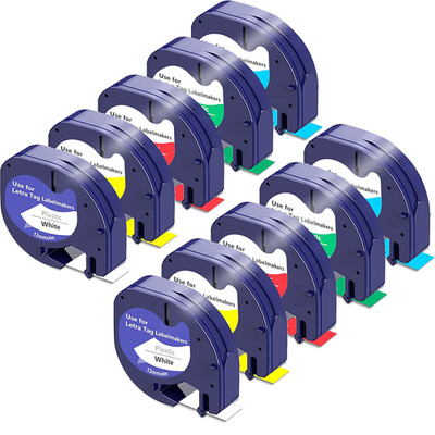 5-100PK 91221-91225 Farbe 12mm Schriftband für Dymo Letra Tag Band LT-100T 100H