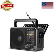 Solar-Powered Portable Radio with 5W Speaker - AM/FM/SW for Outdoor Adventures