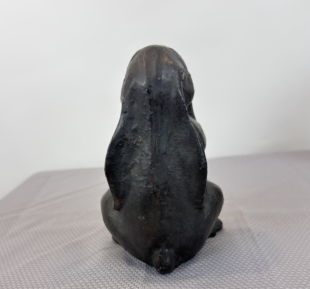 SPI Home Bunny Rabbit Figurine Statue Cast Iron Garden Yard Patio Decor 6.5”