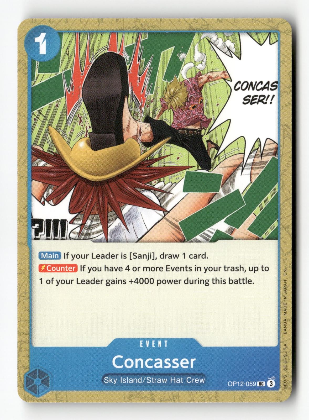 Concasser OP12-059 Uncommon Legacy of the Master One Piece Lightly Played