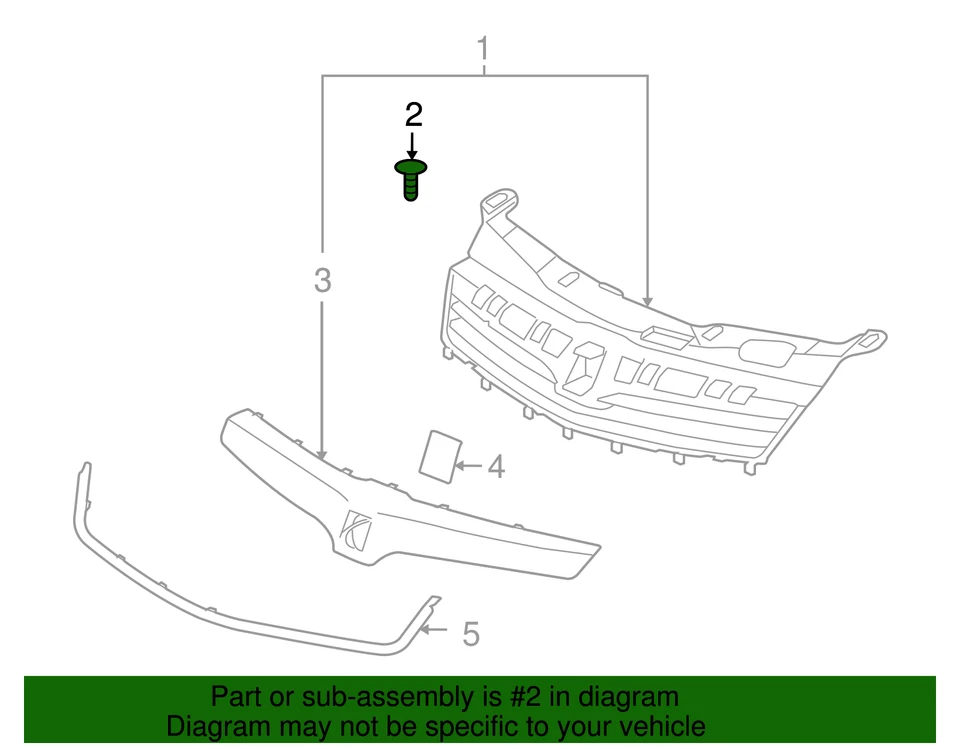 Conjunto de retenedor de rejilla genuino GM 13240067 Foto 2 de 2