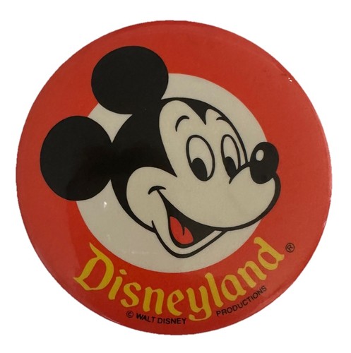 Vintage Disneyland Mickey Mouse Walt Disney Productions Button 1950's