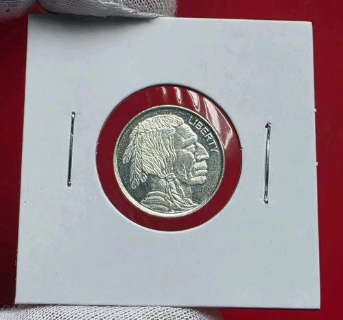 American Buffalo Nickel Design - 1/10 troy oz .999 Fine SILVER Mini Coin Round