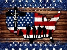 4th of July Diamond Art Kits for Adults, Army American Flag Diamond Art Painting