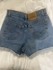Levi's Women's Blue Denim Mom Style Shorts  Button, Cuffed Bottoms Summer Casual — photo 2