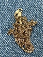 14kt Gelbgold Fischschwanz Kette Halskette 4,...