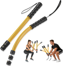 Heavy Duty Ropeless Battle Ropes 4.0, Portable Steel Core Exercise Ropes for Hom