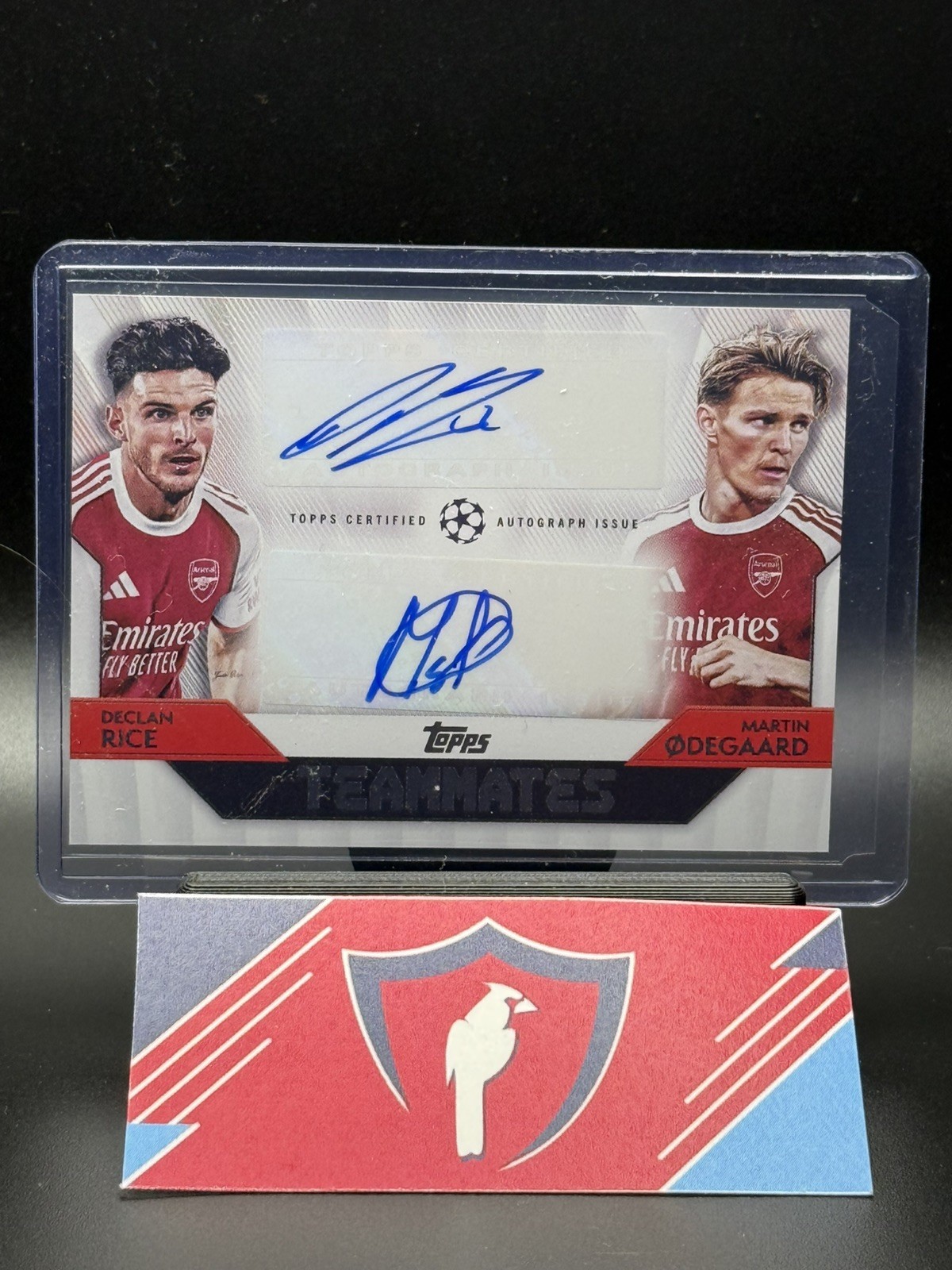 Declan Rice / Martin Odegaard #TD-RO Soccer Cards 2025 Topps UEFA Teammates Dual Autograph trading card — raw and PSA graded price guide
