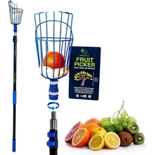 EVERSPROUT 4.5-to-12ft Durable Fruit Picker with 20+ Foot Reach 