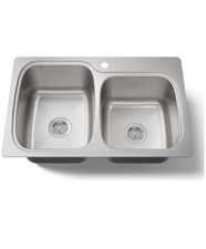 Kohler 75791-1-NA Verse 33" top/undermount dbl-bowl kitchen sink - Slight Wear
