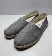 Toms Alpargata Rope Slip On Espadrille Drizzle Grey Shoes Womens Size 9.5