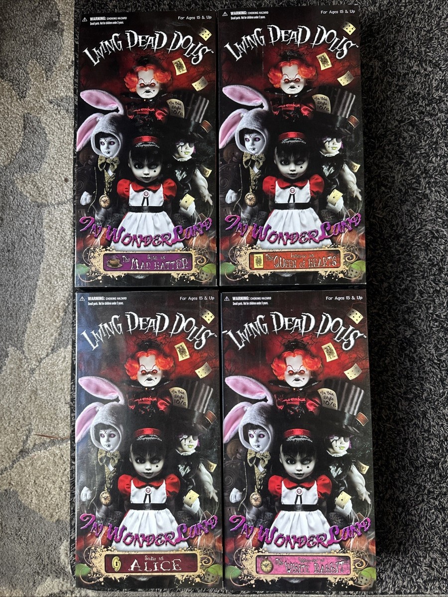 Living Dead Dolls Alice in Wonderland White Rabbit Mad Hatter