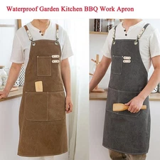 Cotton Canvas Tool Work Shop Apron Woodworking Apron Chef Apron Pockets For Men