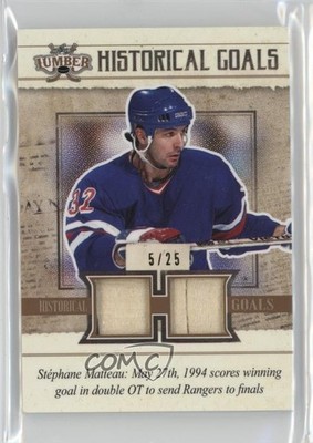 2021-22 Leaf Lumber Historical Goals Bronze 5/25 Stephane Matteau Stéphane 1u5y