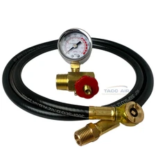 Portable Air Tank / Bubble Assembly Repair Kit Valve Gauge Hose Chuck Manifold