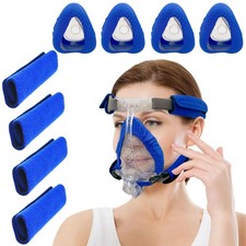 4 Pack CPAP Mask Liners 4 Strap Covers One Size Compatible Blue