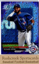 2017 Bowman Chrome #BCP164 Richard Urena Prospects Purple Shimmer Refractor