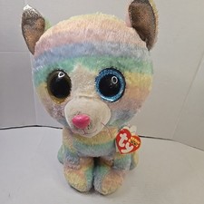 TY Beanie Boos HEATHER the UniCat Glitter Eyes LARGE Size 17 inch Some Use 
