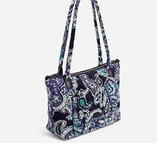 Vera Bradley Carson East West Tote Bag Deep Night Paisley  NWT