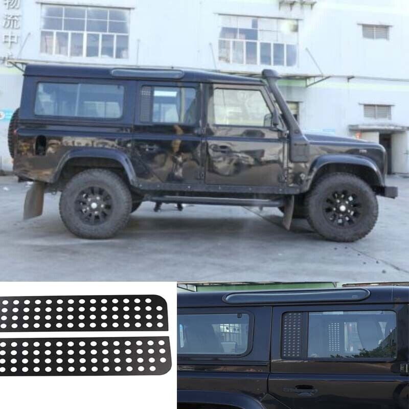 Black Alloy 2004-18 Rear Window For Land Rover Defender Side Quarter Panel Trim
