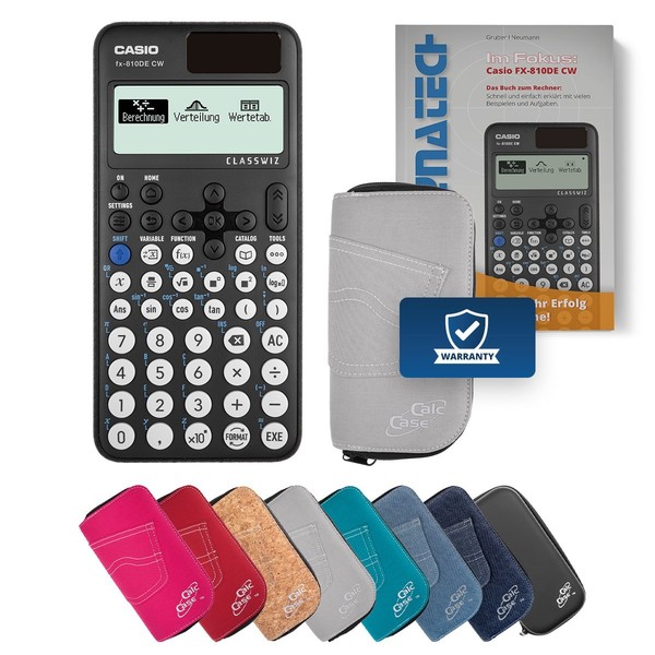 Casio FX-810DE Cw Schulrechner + Schutztasche, Buch-Classic Set Hellgrau-image
