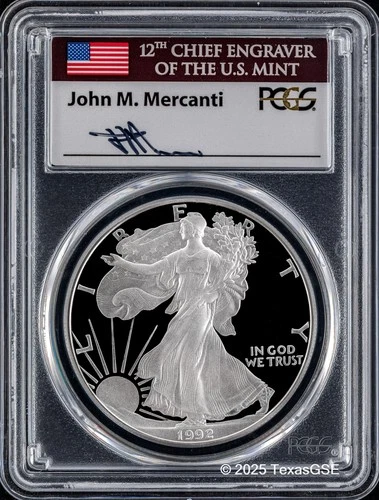 1992-S American Silver Eagle Proof — photo from another recent sale