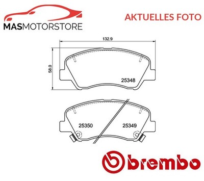 SATZ BREMSBELÄGE BREMSKLÖTZE VORNE BREMBO P 30 122 P FÜR KIA RIO IV