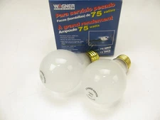 (2) Wagner 75WRS Rough Service Light Lamp Bulb - 75W