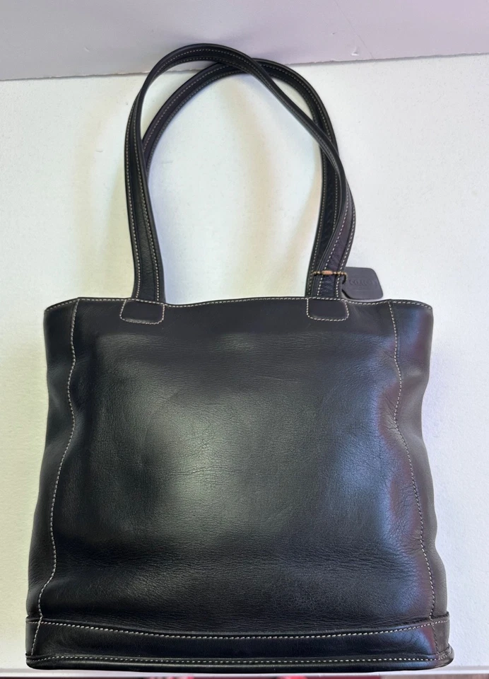 Bolso de Hombro Coach Bleeker 9305 Negro Guante Cuero Curtido Y2K De Colección Foto 2 de 4