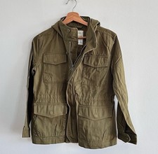 J. Crew Crewcuts dark green lightweight cotton hooded parka size 12