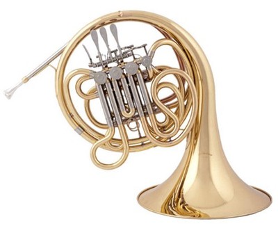Arnolds & Sons AHR-350 F/B Doppelhorn   Geyer Bauart, Goldmessing, inkl. Koffer